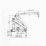 21 Ton 8 × 4 Truck Mounted Knuckle Crane Dengan Cummins 8.9L Engine LHD Atau RHD